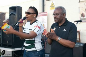 Glorianne with Zim Ambassador in London HE Gabriel Machinga