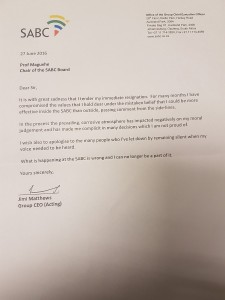 SABC letter