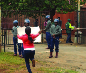 Zim woman protesting against SA Xenophobia (Pic By Wallace Mawire)